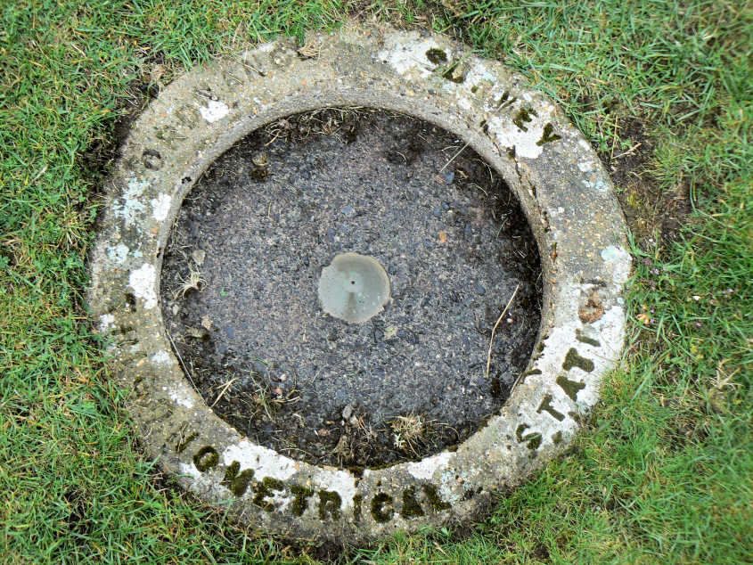 Knipe Scar's sunken trig Knipe Scar's sunken trig